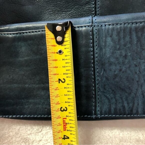 Blue Leather Shoulder Bag - Picture 12 of 16